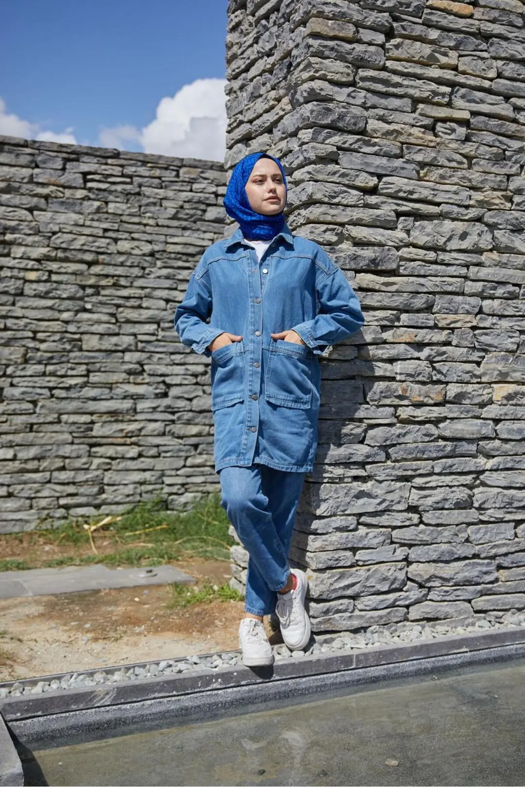 Kadın Oversize Kot Ceket — görsel 3