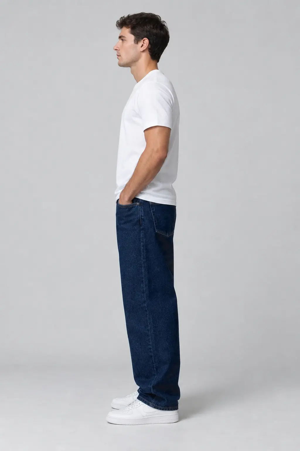 Erkek 100% Pamuk Baggy Kot Pantolon — görsel 5