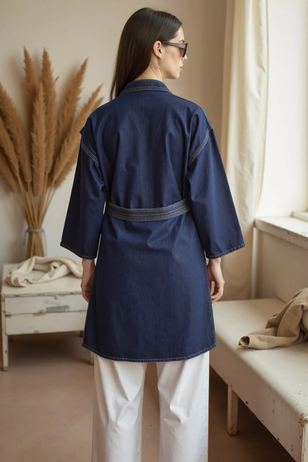 Kadın Denim Kimono — görsel 5