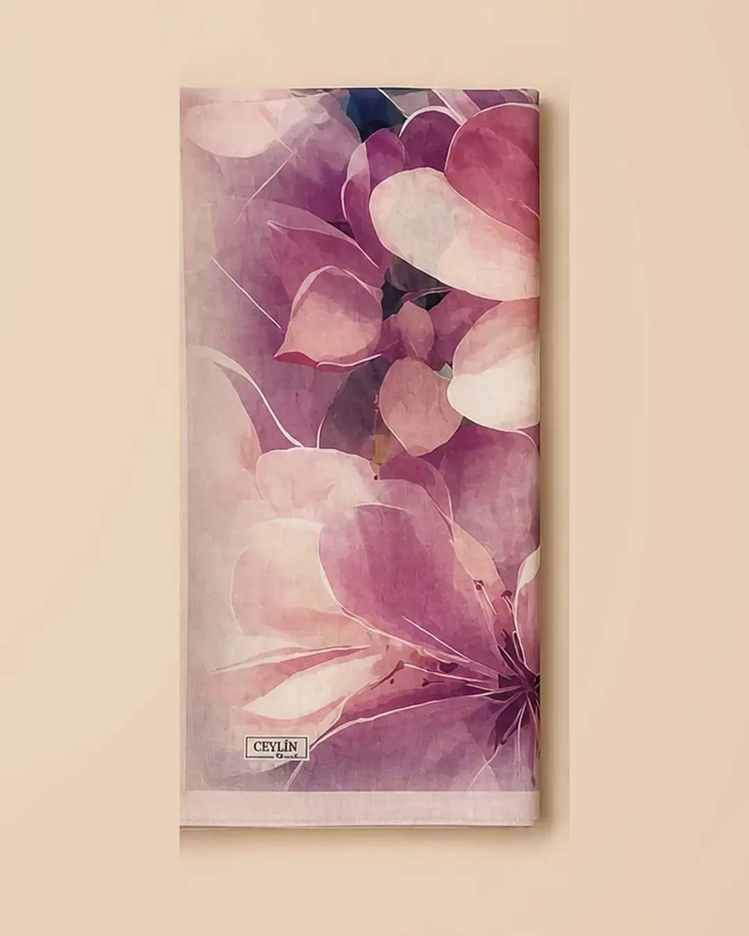 Bambu Şal - Pastel Çiçek Desenli - Mix 15 — görsel 2