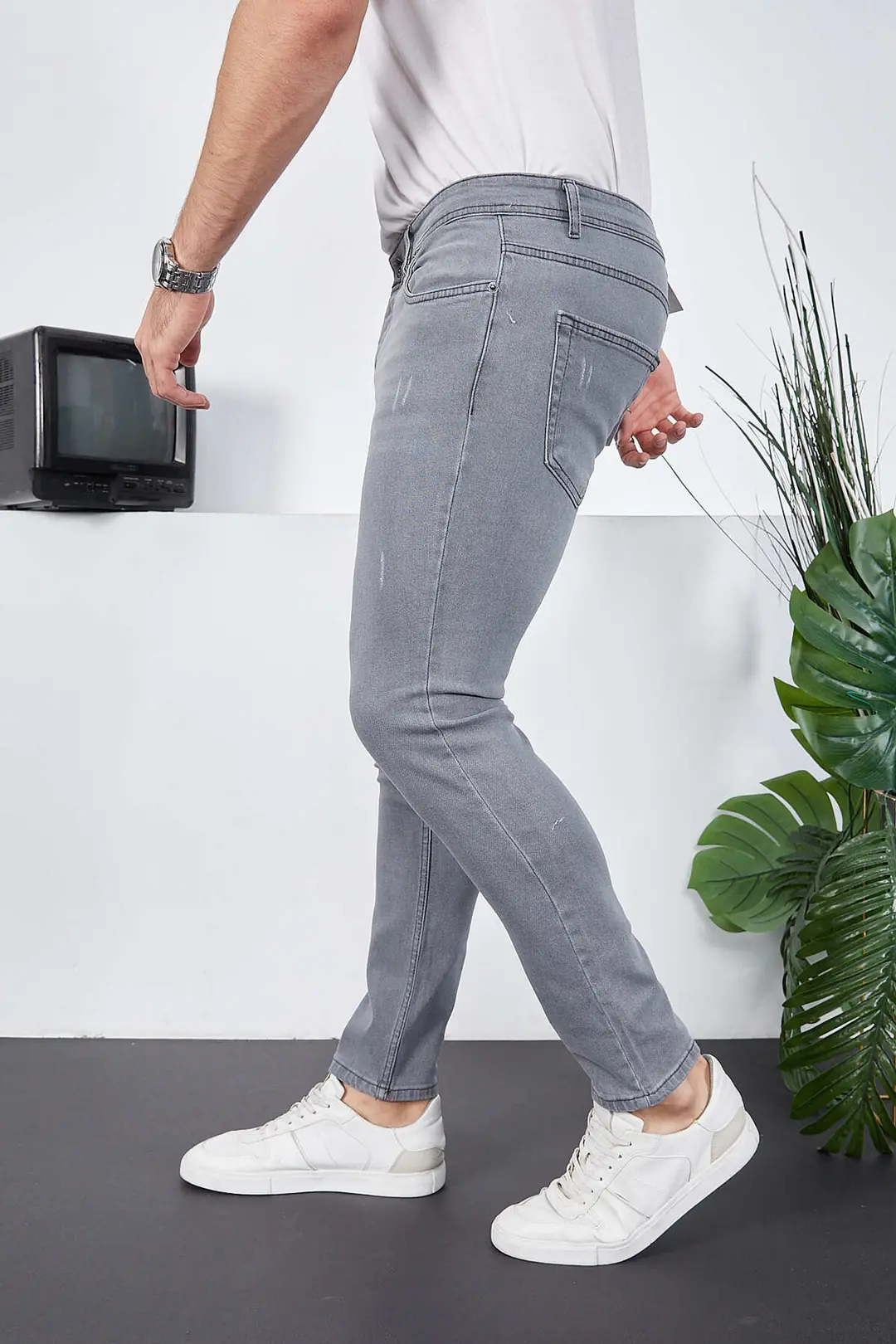 Erkek Likralı Denim Skinny Fit Süper Dar Jeans — görsel 5