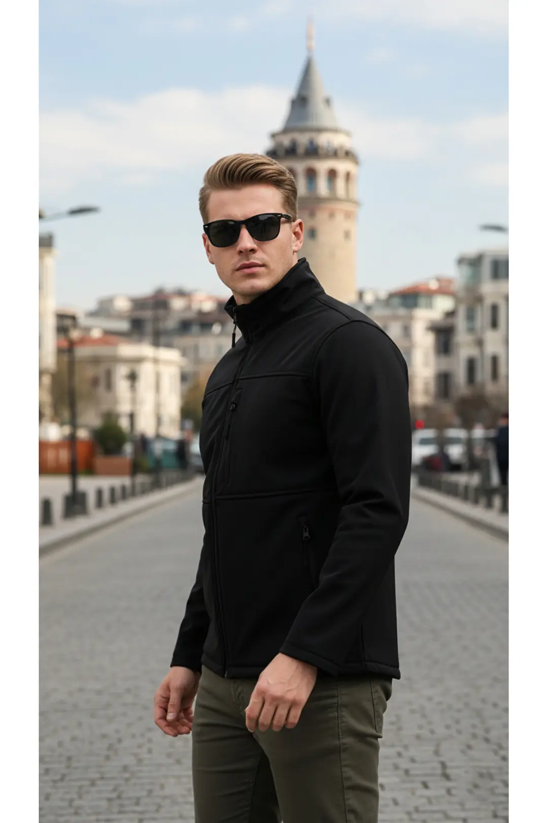 Erkek Softshell Mont İçi Polarlı Su Rüzgar Geçirmez Kışlık Outdoor Mont — görsel 2