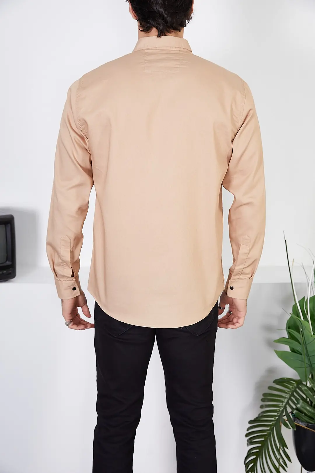 Erkek Slim Fit Kot Gömlek — görsel 3