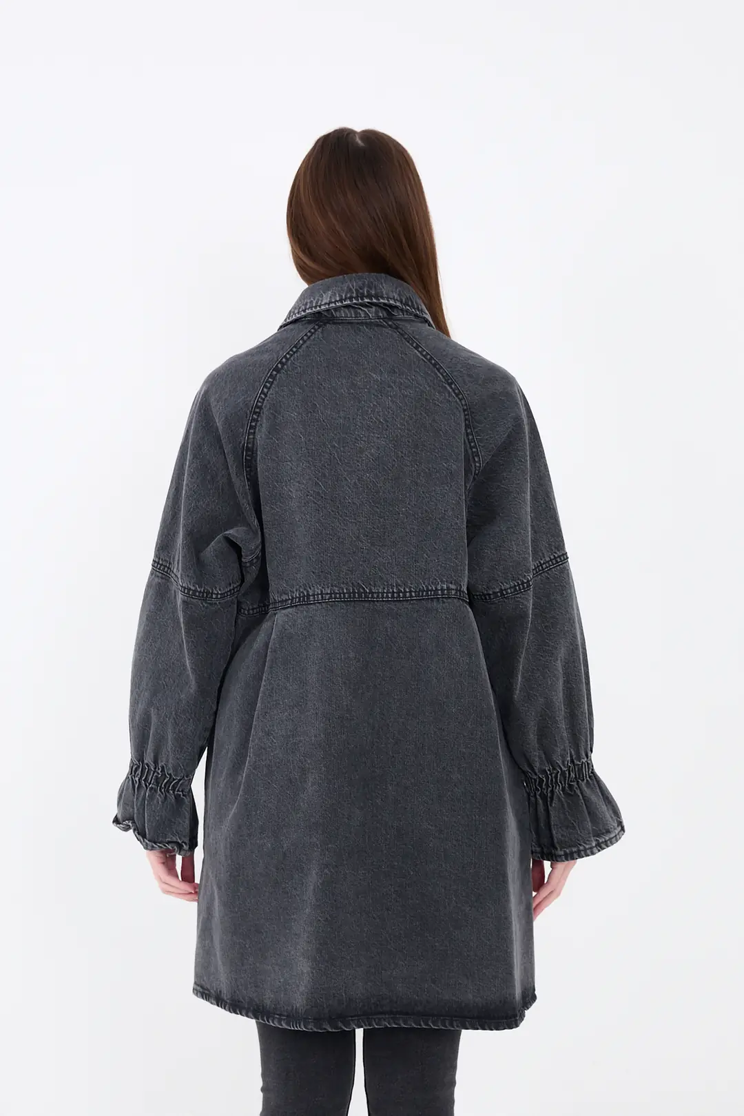 Kadın Oversize Kot Ceket — görsel 5