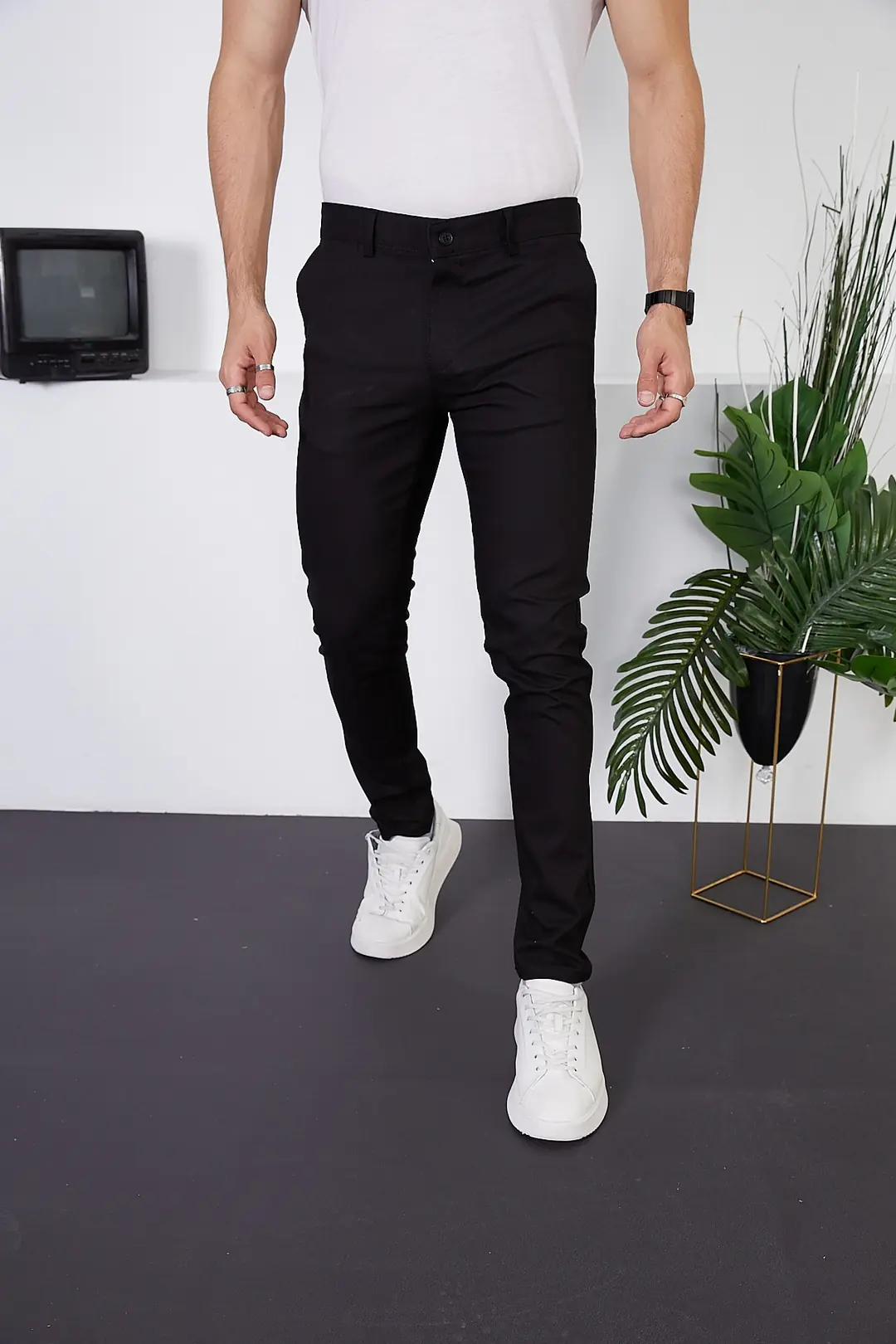 Erkek Chino Keten Fit Pantolon — görsel 1